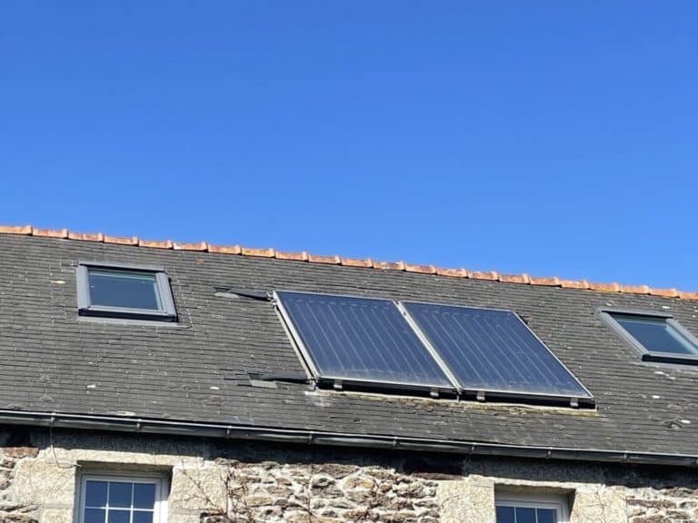 Chaudière à granulés et panneaux solaires Ploumoguer